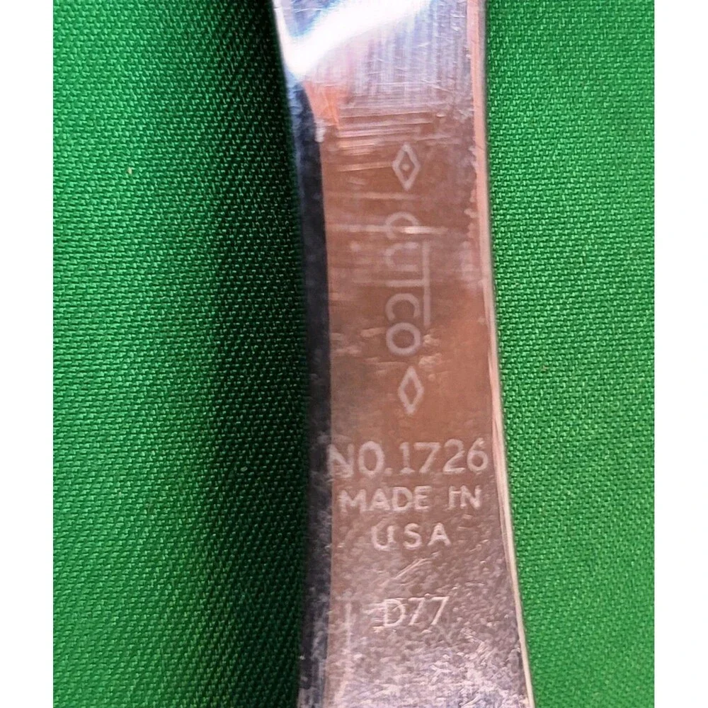 Cutco No 1726 Stainless Turning Fork Classic Brown Swirl Marble Handle 3 Tine